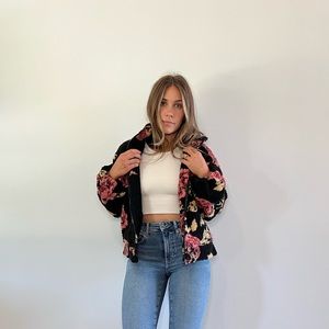 Floral Black Jacket for Women